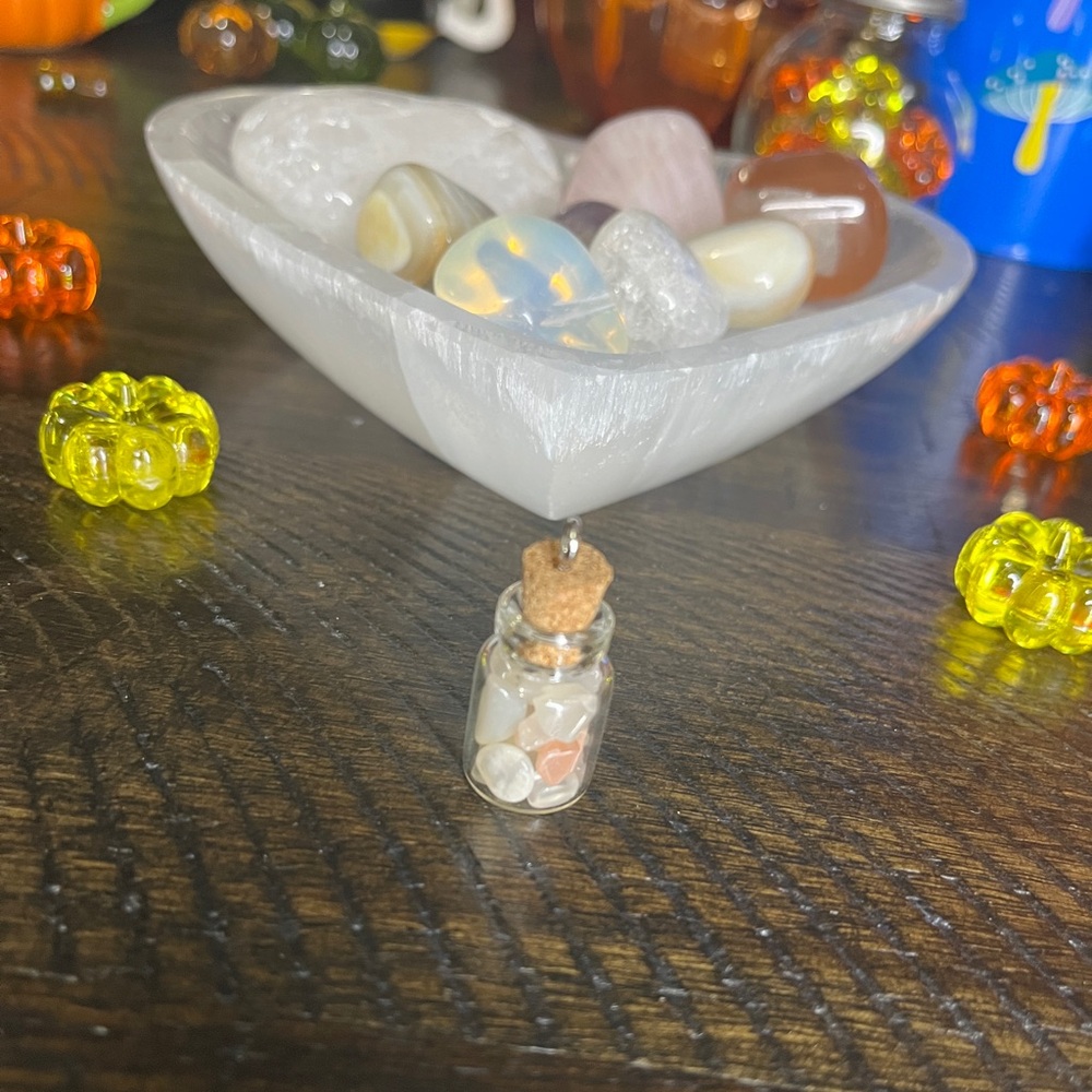 Moonstone Cork Bottle Charm